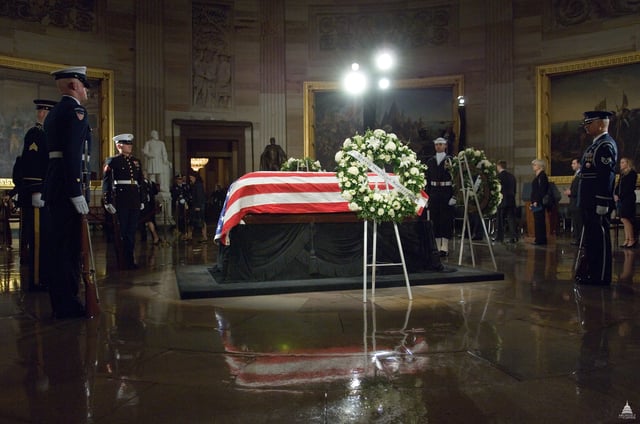 Ford lying in state in the Capitol rotunda