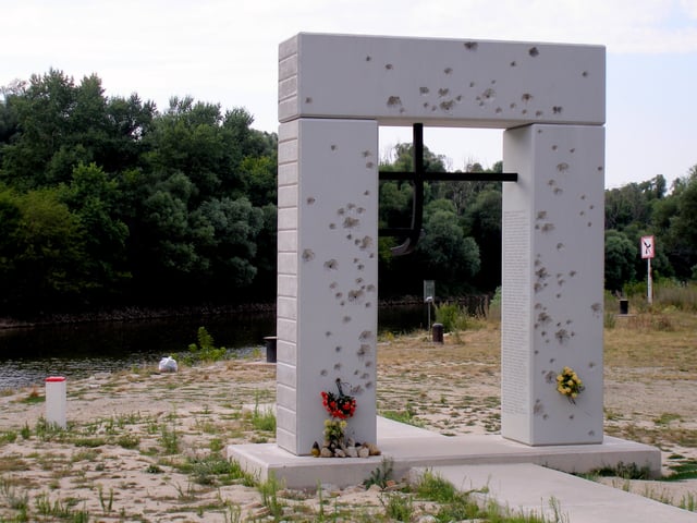 Iron Curtain memorial in Bratislava