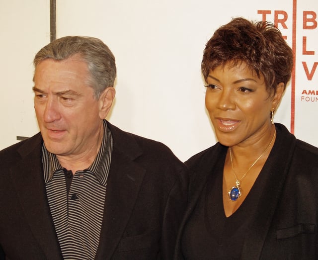 Robert De Niro and his wife Grace Hightower. Census data showed 117,000 black wife–white husband couples in 2006.