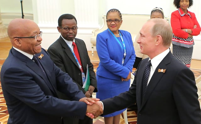 Zuma in Moscow to celebrate the 70th anniversary of the end of World War II, 9 May 2015