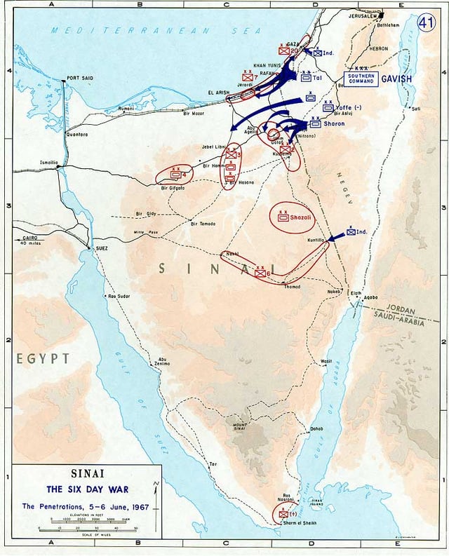 Conquest of Sinai. 5–6 June 1967