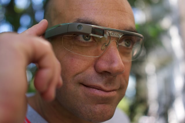 Google Glass can be controlled using the touchpad built into the side of the device