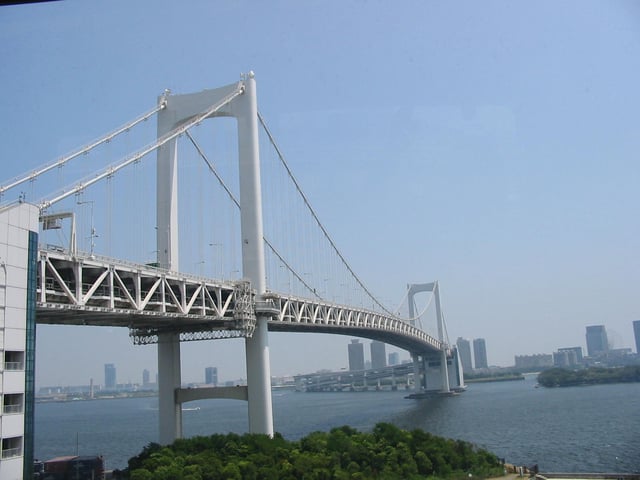 Rainbow Bridge connecting central Tokyo to Odaiba