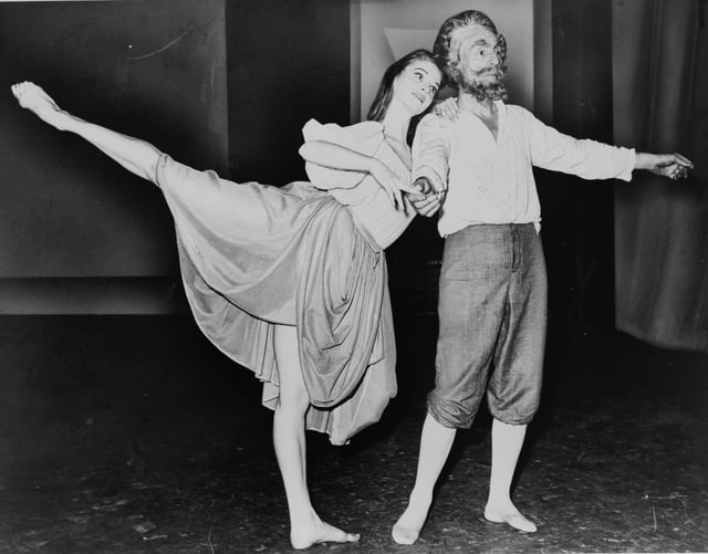 Balanchine with Suzanne Farrell in Don Quixote.