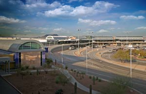 Tucson International Airport when it was under renovation