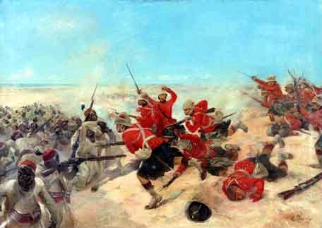 The battle of Tel el-Kebir in 1882 during the Anglo-Egyptian War