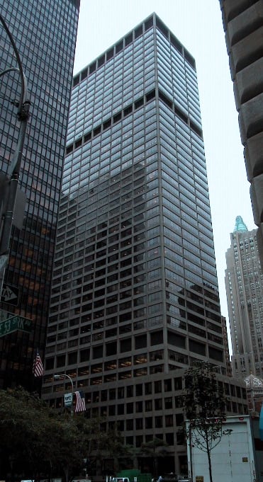 Headquarters of KPMG LLP, the United States-based member firm of KPMG International, at 345 Park Avenue, New York City