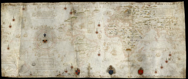 Made in 1529, the Diogo Ribeiro map was the first to show the Pacific at about its proper size