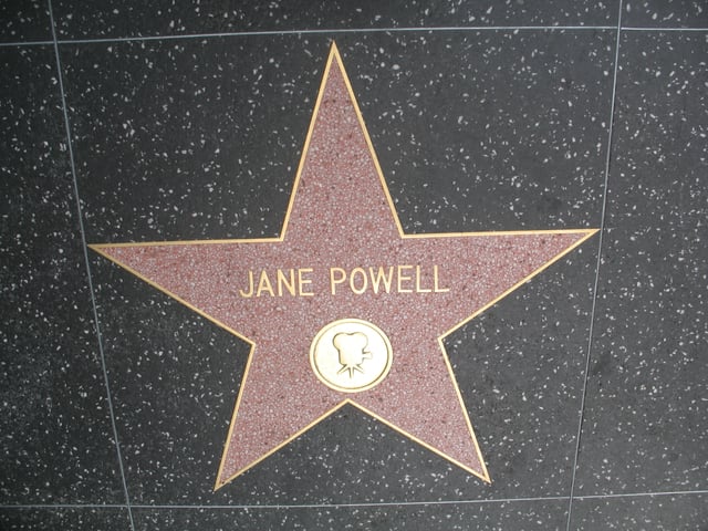Jane Powell's star on the Hollywood Walk of Fame