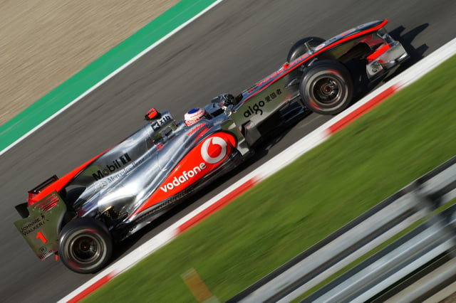 Button was running second at the Belgian Grand Prix before a collision with Sebastian Vettel forced him to retire.