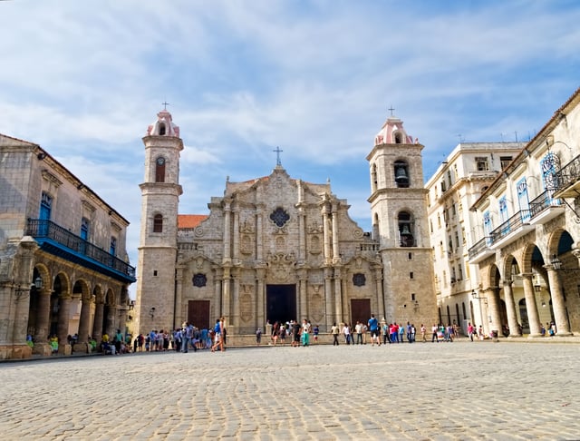 Havana Cathedral (Catholic) in Cuba completed in 1777