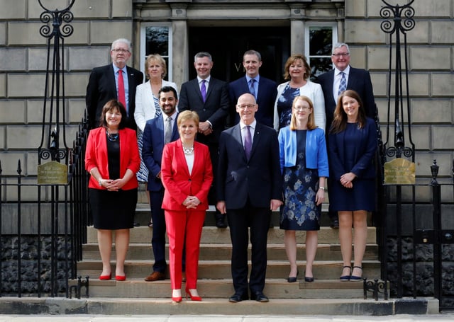 First Minister Sturgeon's reshuffled cabinet at Bute House, 2018.