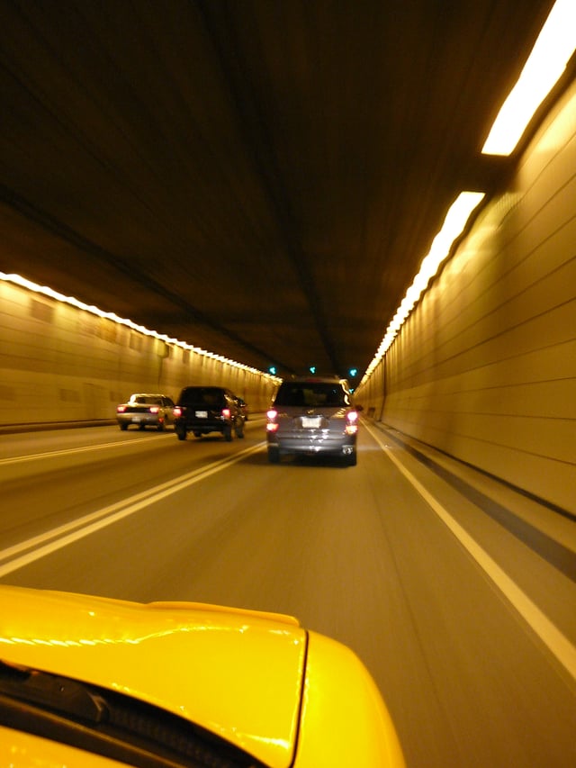 Inside the tunnel