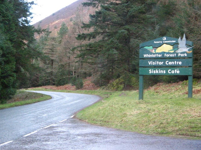 The entrance to Whinlatter Forest Park