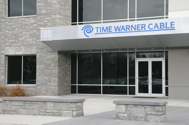 Time Warner Cable building entrance in Morrisville, North Carolina