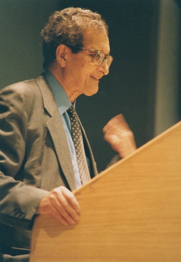 Amartya Sen, winner of the 1998 Nobel Prize in Economics