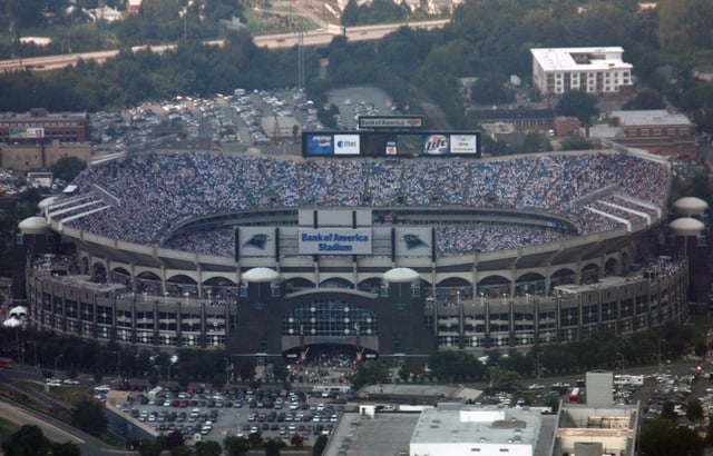 Bank of America Stadium, home to the Carolina Panthers of the NFL