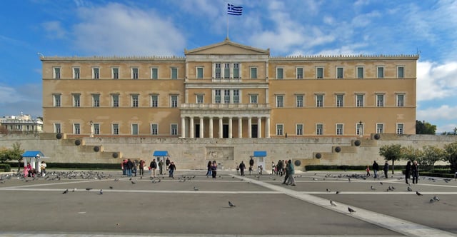 The Old Royal Palace in Athens hosts the Hellenic Parliament since 1929.
