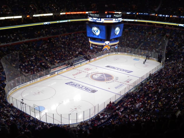 KeyBank Center, in Downtown Buffalo, has been home of the Sabres since 1996.