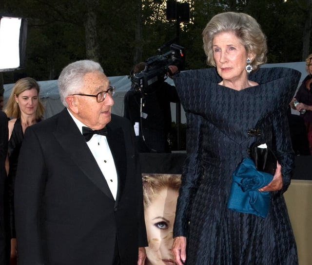 Henry and Nancy Kissinger at the Metropolitan Opera opening in 2008