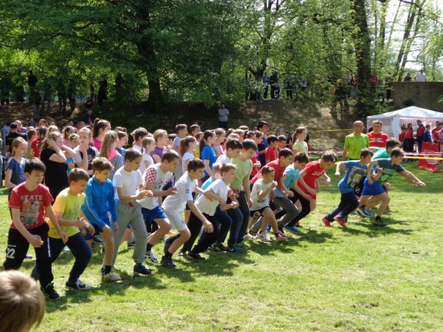 A children's cross country competition in Croatia