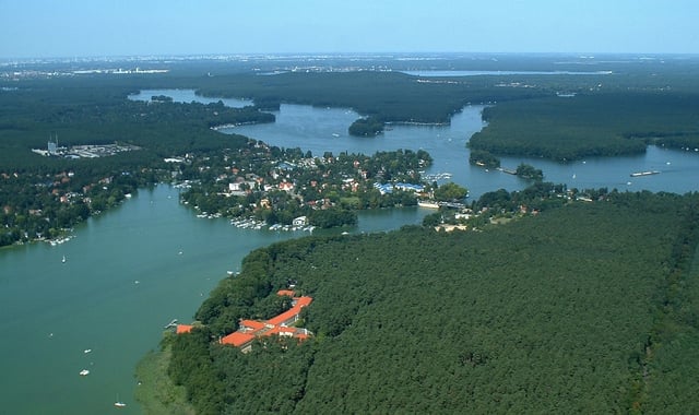 The outskirts of Berlin are covered with woodlands and numerous lakes.