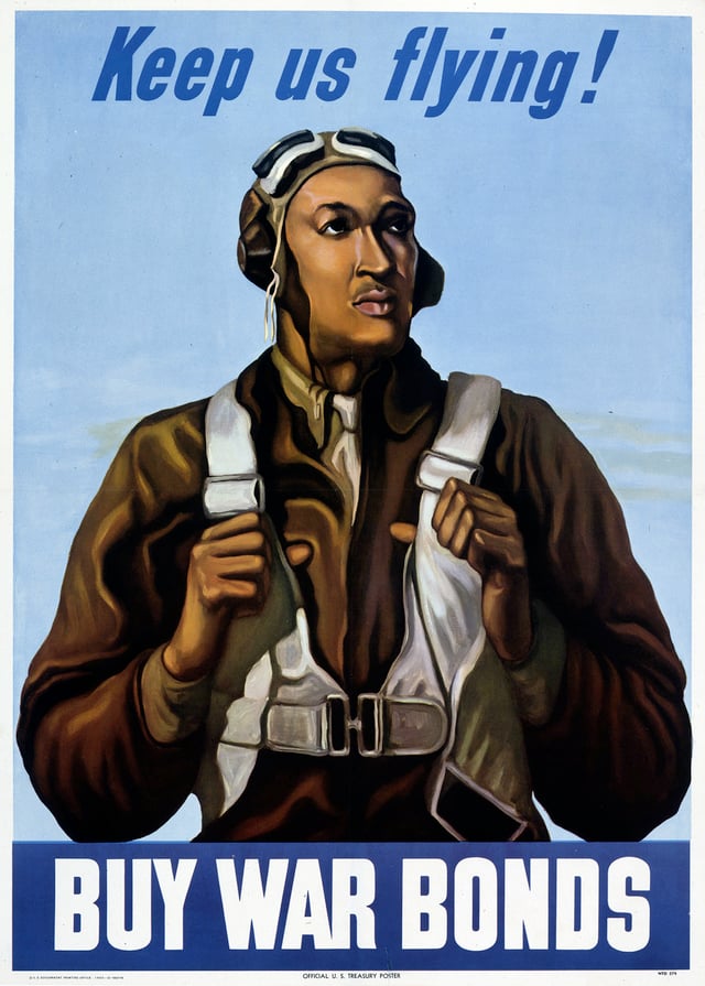 Tuskegee Airmen War bonds poster
