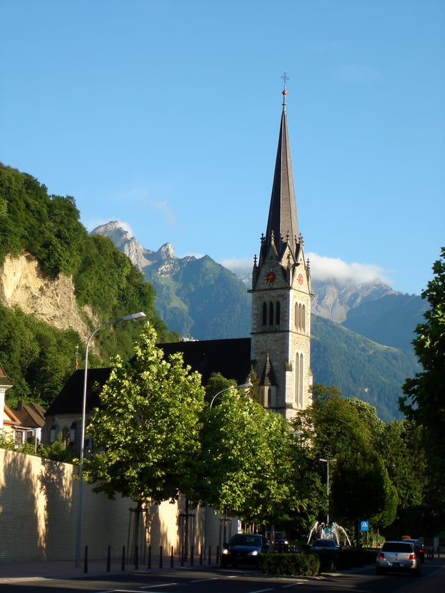 St. Florin Roman Catholic Cathedral in Vaduz