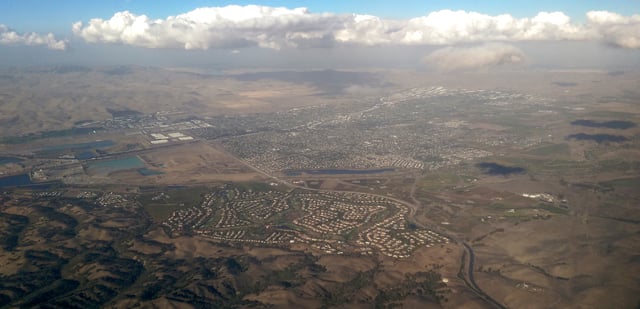 Livermore, California. This picture is taken southwest of the town, looking northeast toward it.