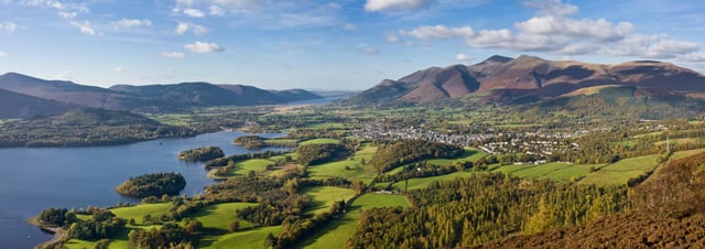 Skiddaw massif, seen from Walla Crag in the Lake District