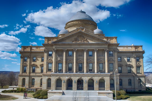 The Luzerne County Courthouse houses the county government