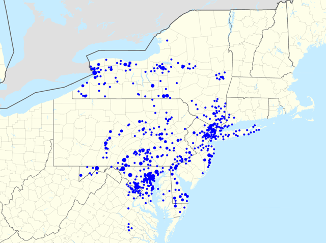 M&T footprint as of March 2016
