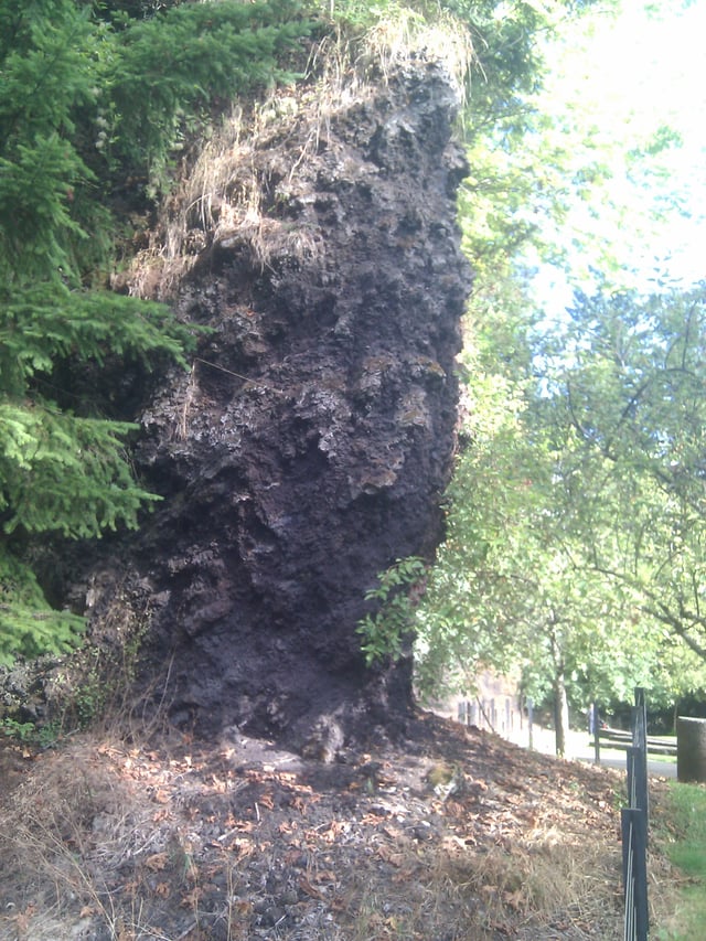 Cinder cone cut-away