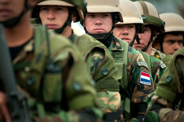 Paraguayan marines at Ancon Marine Base
