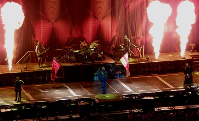 Rammstein performing in 2012