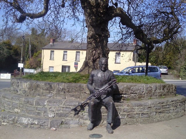Seamus Ennis statue in Naul, Dublin