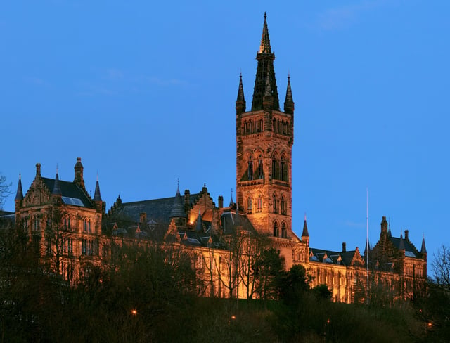 University of Glasgow's main building at Gilmorehill, Glasgow designed by Sir George Gilbert Scott, 1870