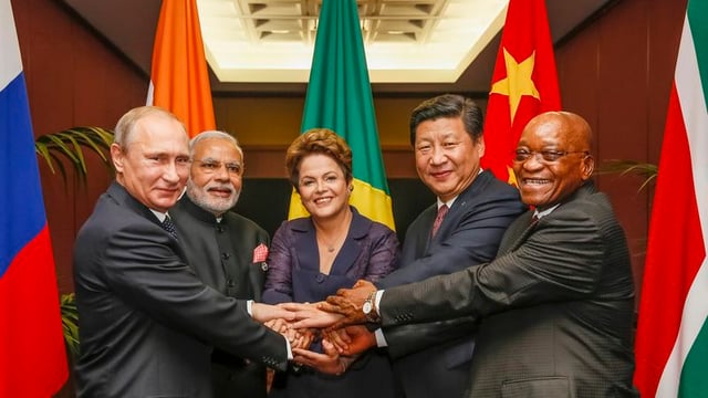BRICS leaders Vladimir Putin, Narendra Modi, Dilma Rousseff, Xi  Jinping and Jacob Zuma at the G20 summit in Brisbane, Australia, 15 November 2014
