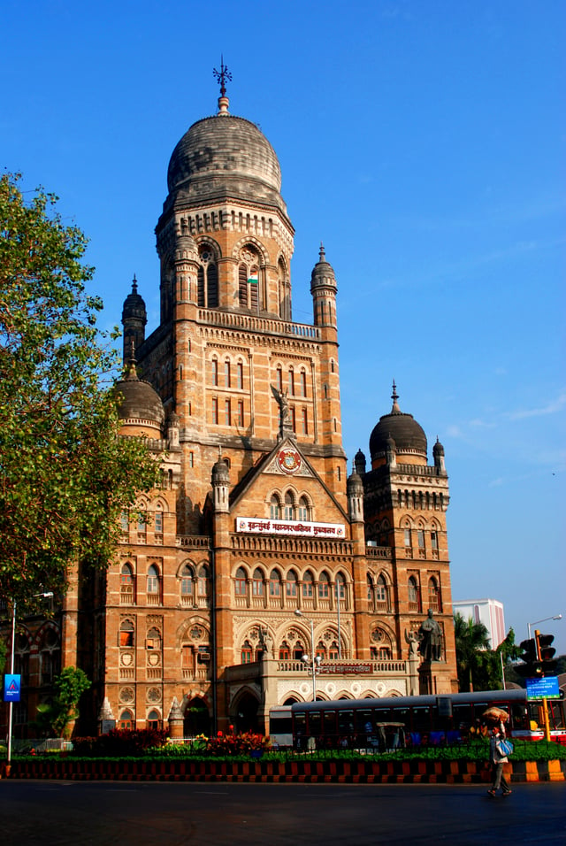 Headquarters of the Municipal Corporation of Greater Mumbai (MCGM). The MCGM is the largest civic organisation in the country.