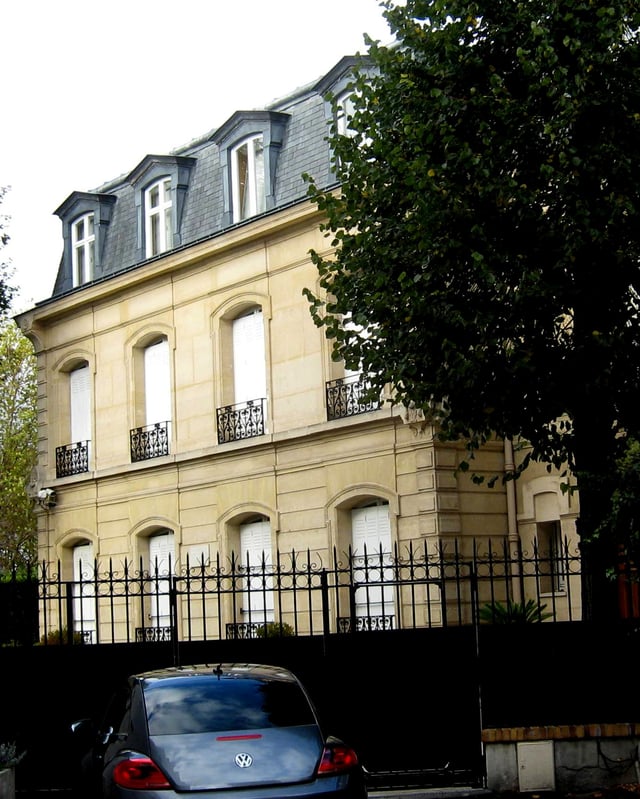 Debussy's last home, now 23 Square Avenue Foch, Paris