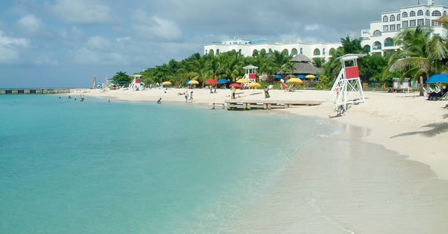 Doctor's Cave Beach Club is a popular destination in Montego Bay.