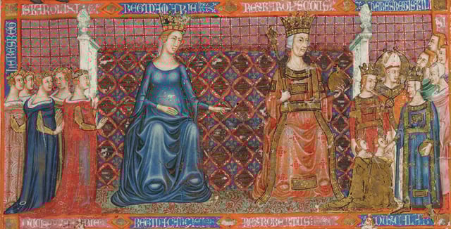 Mary, Charles and their children in Bible of Naples