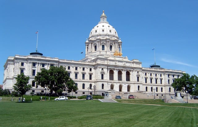 The Minnesota State Capitol in Saint Paul, designed by Cass Gilbert