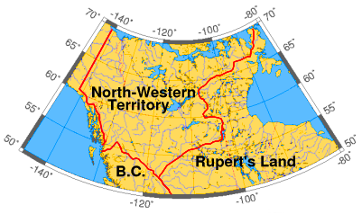 From the 1670 to 1870, southern Alberta formed a part of Rupert's Land. whereas northern Alberta formed a part of the North-Western Territory