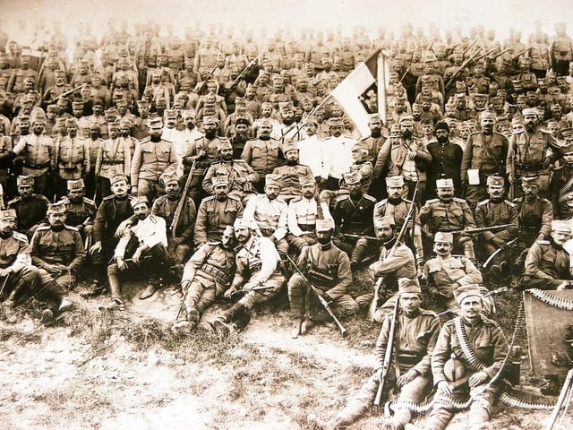 Serbian soldiers in Corfu during WWI