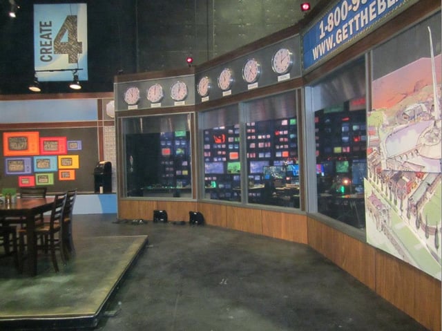 TheBlaze Dallas studios at the Studios at Las Colinas looking into the television control room