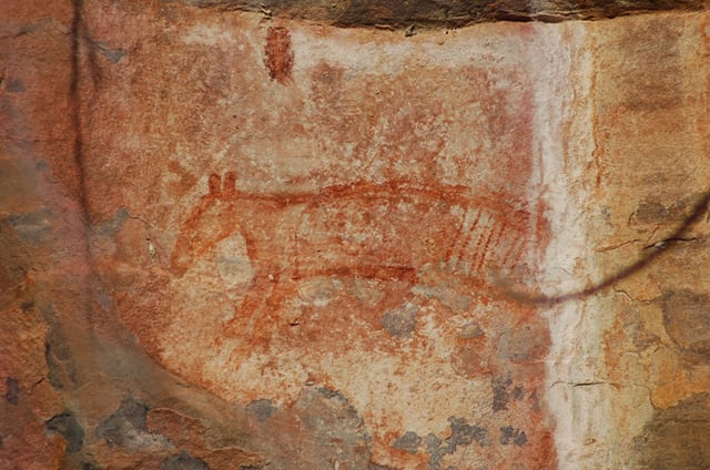 Thylacine rock art at Ubirr