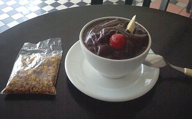 An açaí bowl with fruit and granola