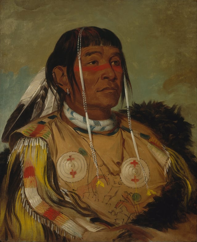 Plains Ojibwe Chief Sha-có-pay (The Six). In addition to the northern and eastern woodlands, Ojibwe people also lived on the prairies of Manitoba, Saskatchewan, Alberta, North Dakota, western Minnesota and Montana.