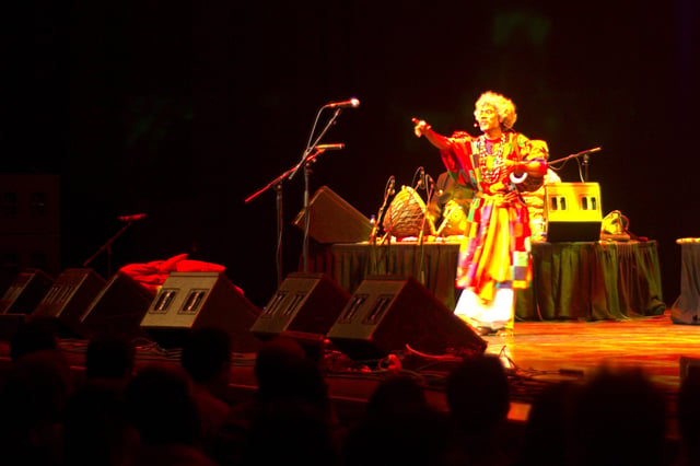 Paban Das Baul, baul singer at Nine Lives concert, 2009.